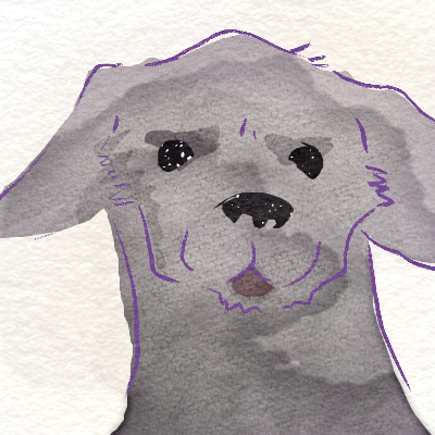 A green haired femme person with lavender skin